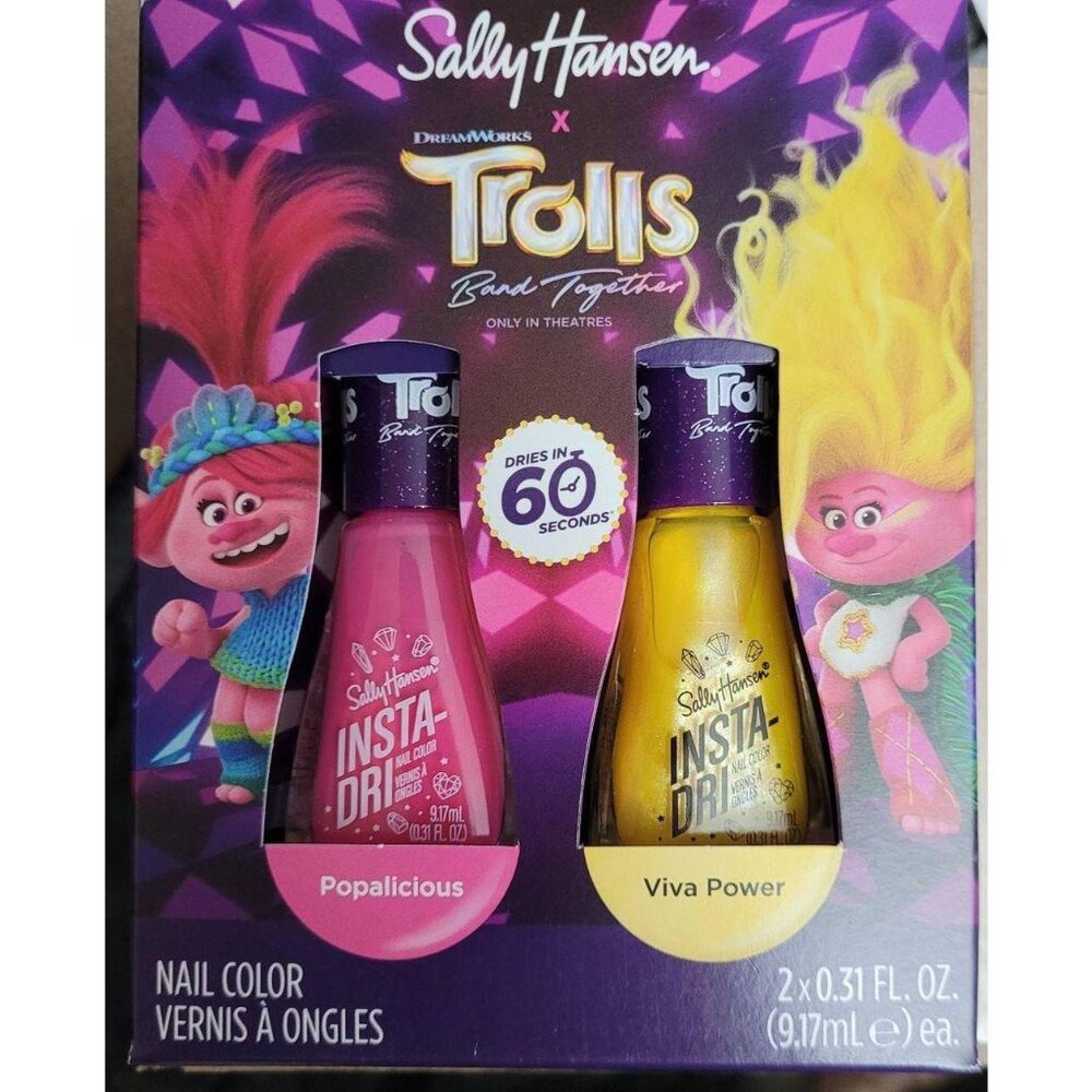 New Sally Hansen Trolls Band Together Nail Polish‎ Duo